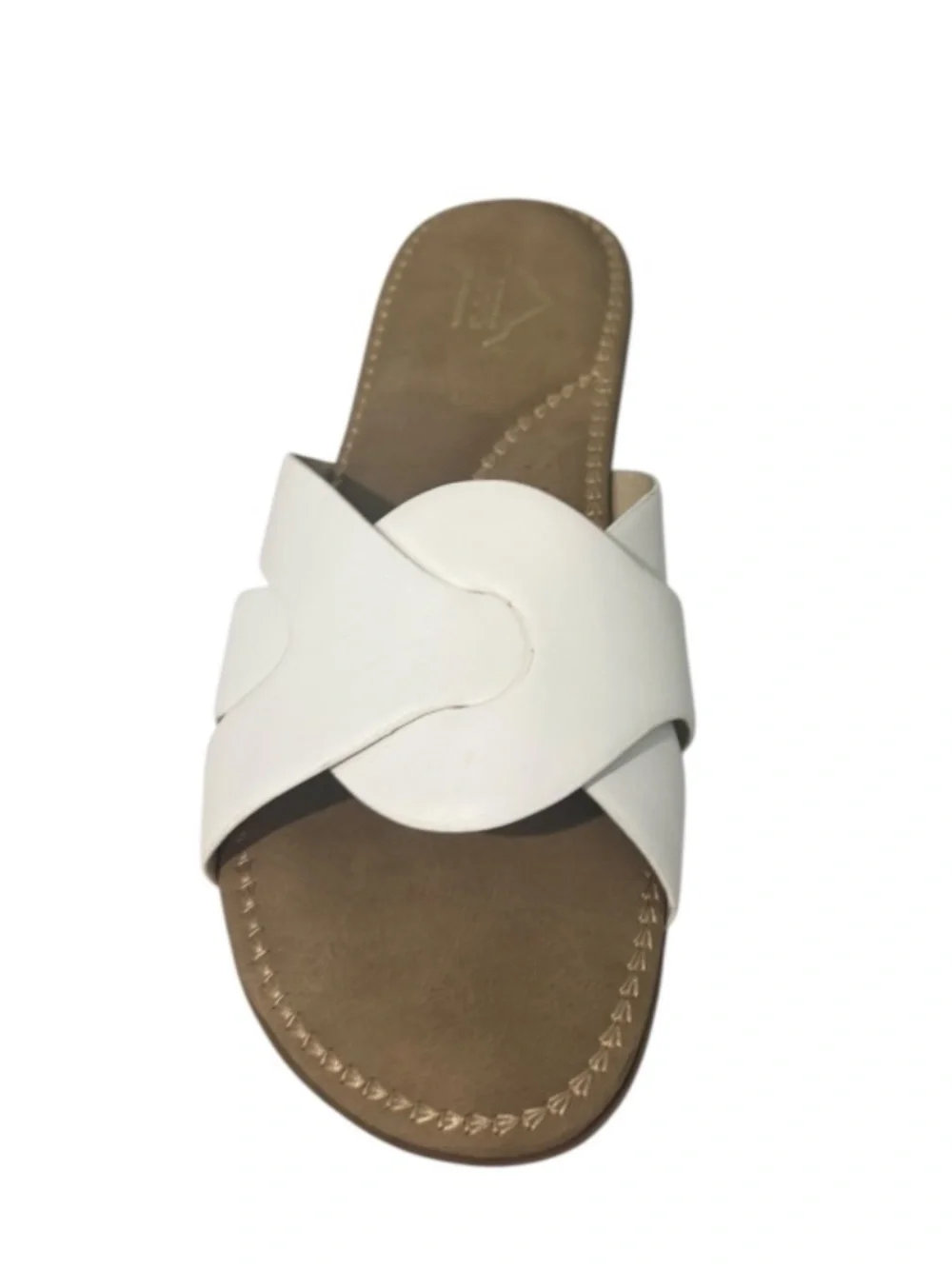 Cliffs by White Mountain Fortunate Women's White Wedge Slip On Slide 8.5 - NWB